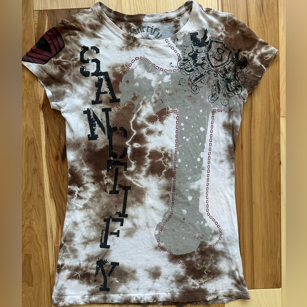 Grunge punk cross tee